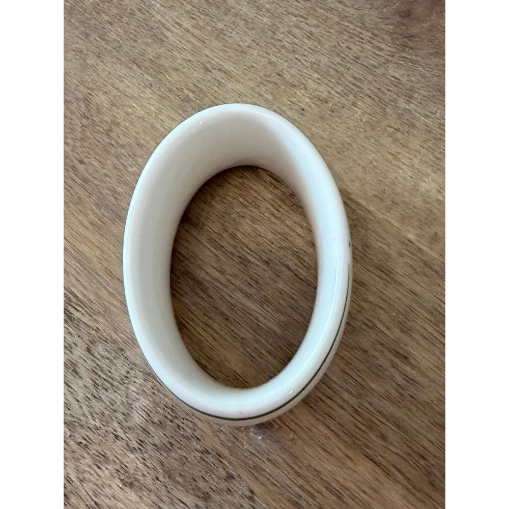 Spode Christmas Tree Napkin Ring Ceramic Oval Holiday Decor
